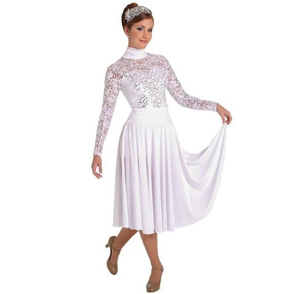 Algy black plush velvet lace and sequin performance dress size small - Picture 15 of 17